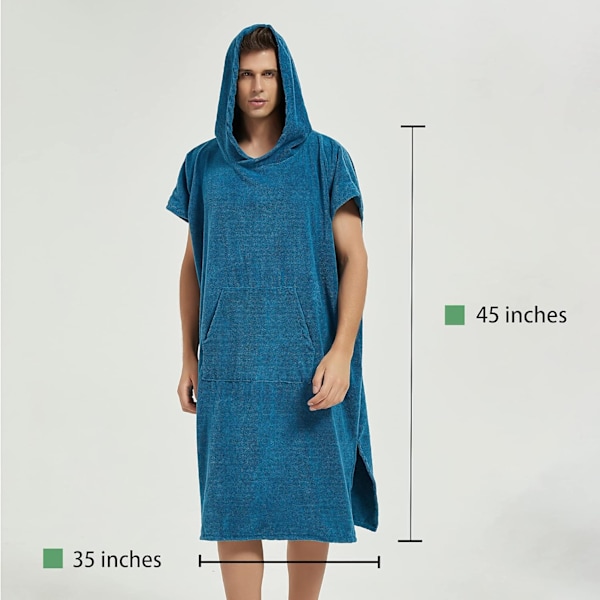 Herr Strand Pyyhe Poncho Aikuisten Huppari Naisille Hupullinen Uimapyyhe