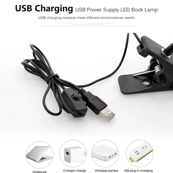 LED UV-lampe med fleksibelt metalrør, klemme, til bærbar computer_tfrf