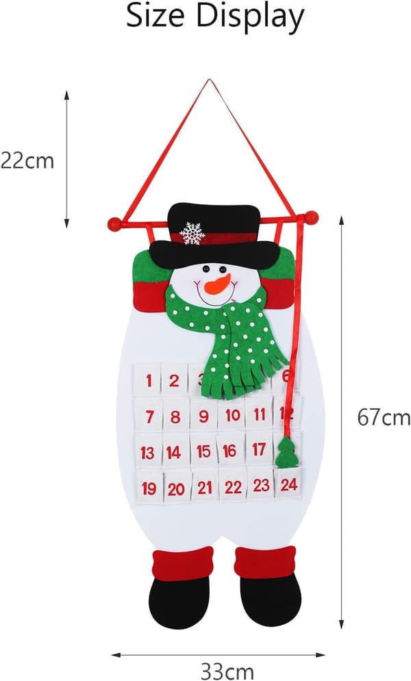 Julekalender for barn Nedtelling Julenisse Gjenbrukbar_tfrf