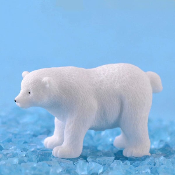 CDQ 10 st Isbjörn leksaksfigurer Realistisk plast arktisk figur Heminredning