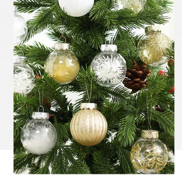 30 champagne/gull uknuselige julekuler 2-36 tommer – til tre, bryllup, fest