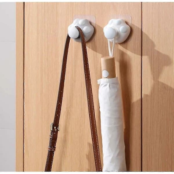 5-pack Heavy Duty Self-Adhesive Cat Paw Hooks for Hanging Decorations