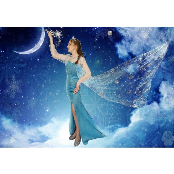 Vuxen Dam Frozen Princess Elsa Kostym Cosplay Party Klänning Fan XL -(UK STORLEK 14-16) S -(UK STORLEK 8-10) szq
