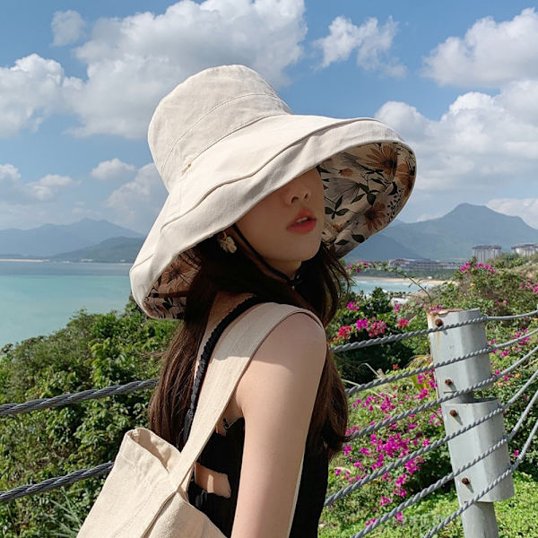 Kvinnors solskyddshätt Bucket Hats BEIGE Beige