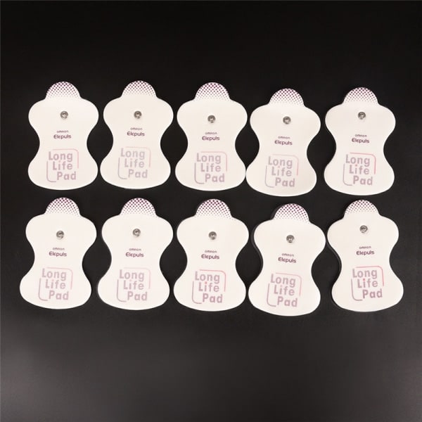 10 st elektroder ersättningsdynor för Omron massageapparater Elepuls L White onesie