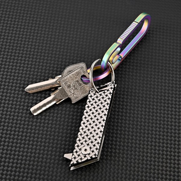 Rostfritt stål Mini Pocket Utility Kniv Nyckelring Uppackning Vikning Kniv Uppackning Cutter zdq