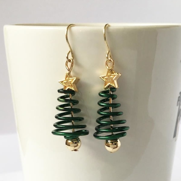 Betterlifefg-kvinnor Julhake Drop Dingle Örhänge Charm Eardrop Smycken Jul Fest