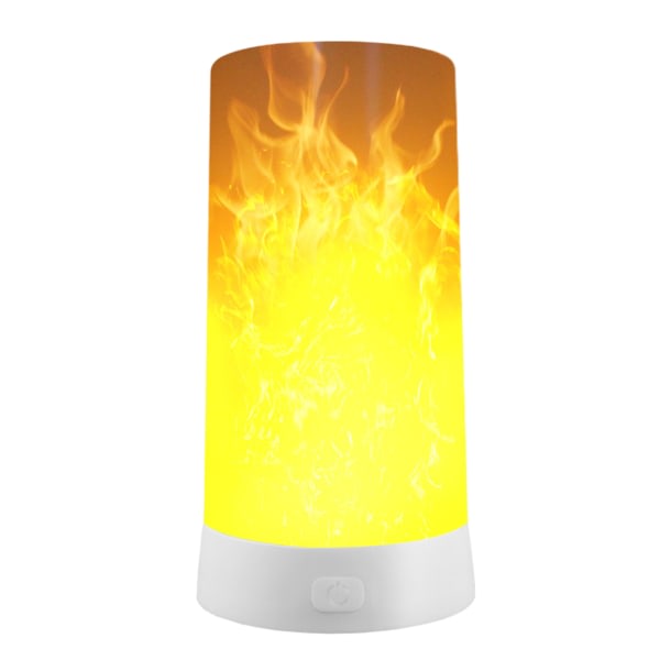 LED Flimmer Flame Glödlampa USB Uppladdningsbar Simulerad brinnande Eldeffekt Lampa Julfest Inomhus Utomhus Hemdekorationer