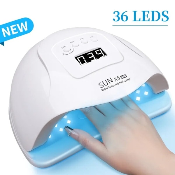 16W UV LED-lampe Nail Art Tørkelampe Mini Bærbar Blå Blue EU