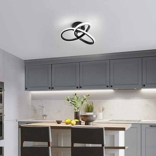 LED-taklampe hall svart taklampe
