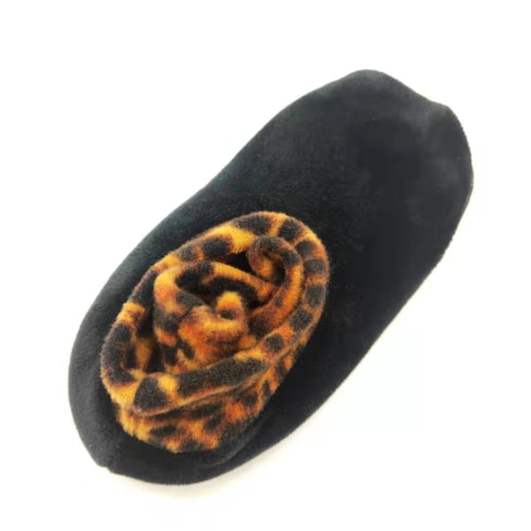 Toddler Vinter Varme Leopard Print Golvstrømper Skridsikre Hjem Indendørs Tøfler Kaffe M Zdq