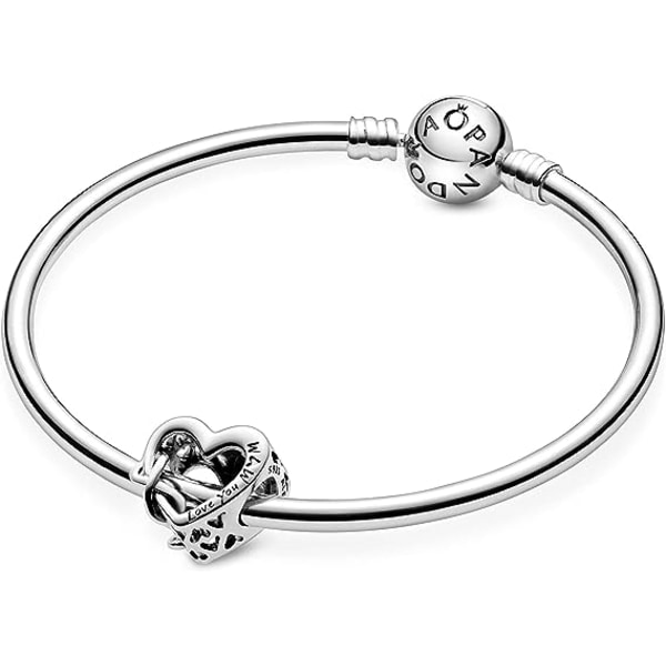 CDQ Moments Kvinnors Sterling Silver Love You Mum Infinity Heart Armband Charm