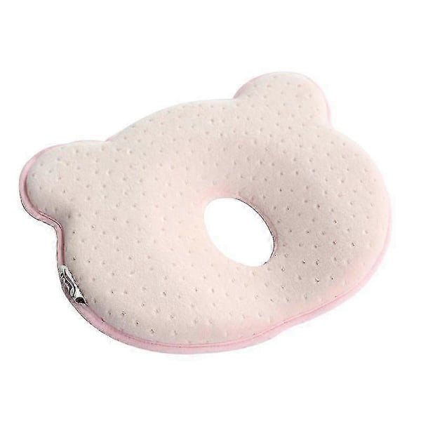 Babykudde Memory Foam Nyfödd Andningsbar Formande Kudde För Att Förebygga Platt Huvud Ergonomisk (FMY) pink