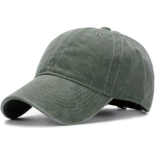 Unisex Vintage Washed Distressed Baseball-keps Twill Justerbar pappa-hat