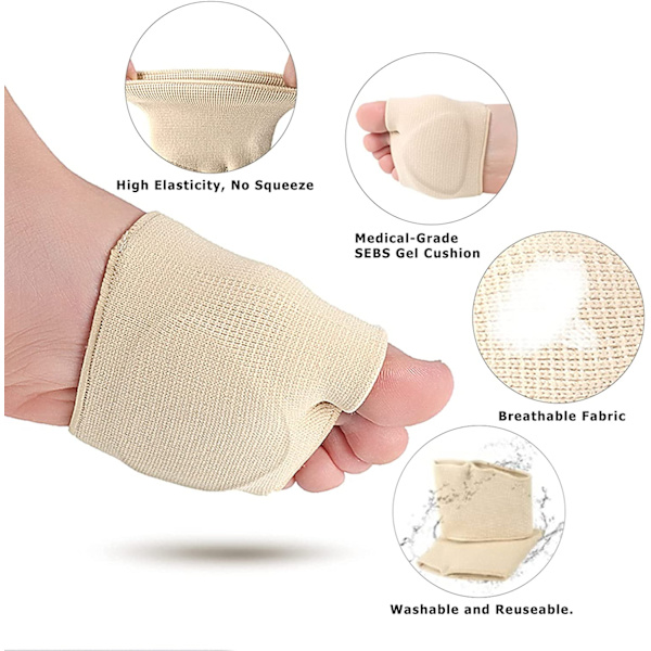 Metatarsala & Hallux Valgus-dynor - Gelkuddar, Fotvärk, 2 Par