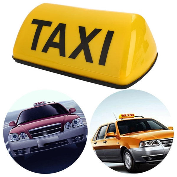 Taksiskylt Cab Tak Topper Bil 12V LED-ljus Vattentät Gul One Size