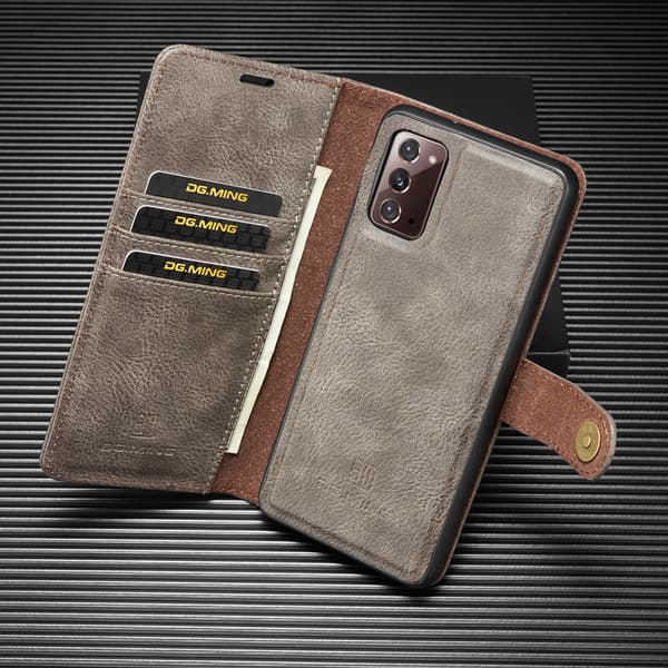Samsung Galaxy S21 - DG.MING 2in1 Magneettikotelo - Harmaa Grey Harmaa