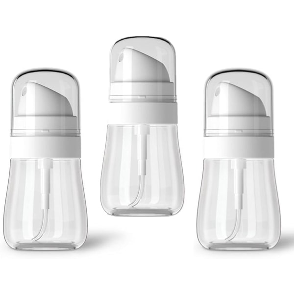 CDQ 50 ml findimma sprayflaska påfyllningsbara vätskebehållare 3 stycken (klar)