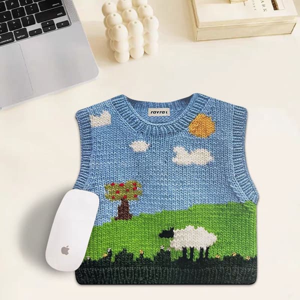 23x23cm - Stylish - Mouse Pad - with - Personalized - Design - Non-slip - Suitable - Dorm Room - Home Use - Work Atmosphere - Comfortable