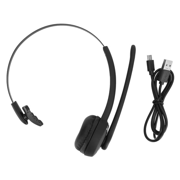 Bluetooth-headset til telefon, enkeltsidet, roterbar mikrofon, trådløst business-headset til bærbar computer, mobiltelefon, pc, tablet