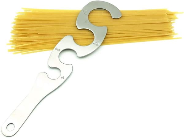 Spaghettimåler - Profesjonell pastamåling - 4 hull S-formet bærbar spaghettimåler - Multifunksjonell spaghettimåler ...