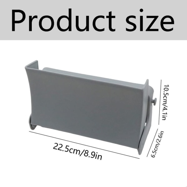 Plast skoholder, skooppbevaring, 22,5 x 10,5 x 6,5 cm, sammenleggbar veggmontert for sko, veggmontert hylle, ingen boring, sko h grå