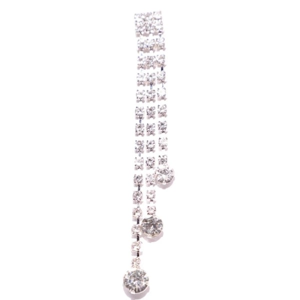 Rhinestone Crystal Set halsband örhängen hänge lång tofs smycken set av två