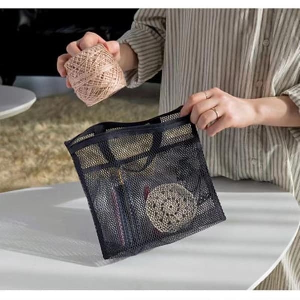 Mesh Duschtaske Toilet Taske SORT black