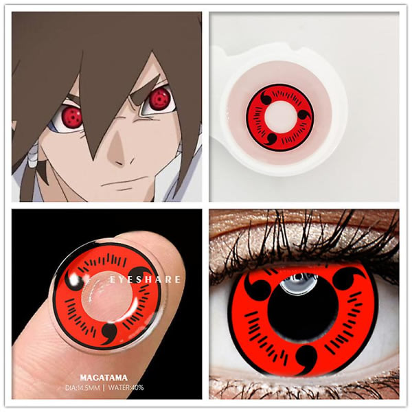 1 par Anime Cosplay kontaktlinser för ögon Cosplay linser Anime linser Halloween linser Årliga Cosplay kontaktlinser HD53-GRAY