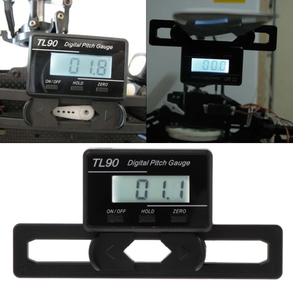 SQBB LCD Display Digital Pitch Gauge Skruv Pitch Gauge for m/ Gyro Sensor til RC plan