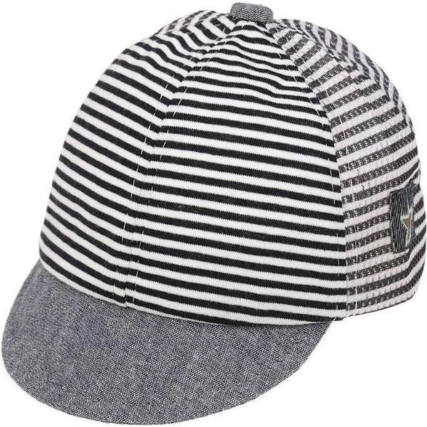 Babyhatt | cool | justerbar | blå/vit