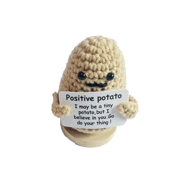 Morsom positiv strikket potetdukke 9 9 9 9 9