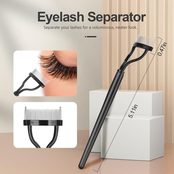 Øjenbrynsbørste & Øjenvippeseparatorsæt - 4 Dele - Professionelle Make-up Værktøjer - Spoolie & Øjenvippekam