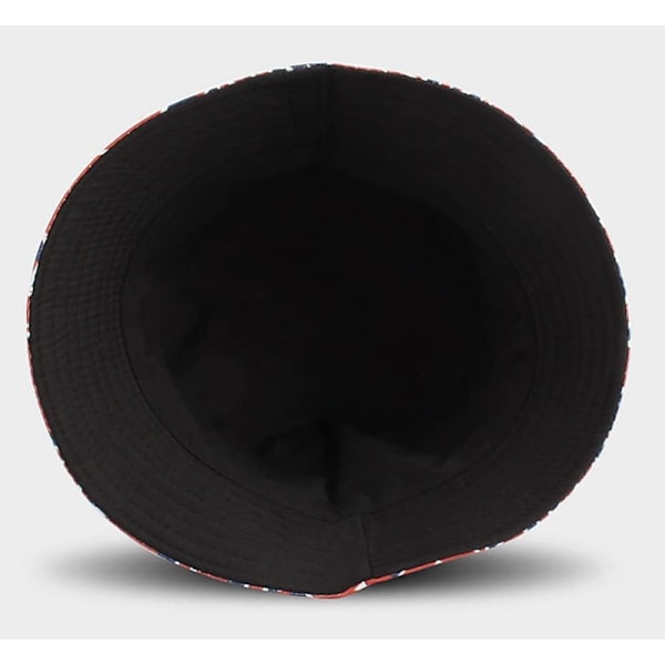 Söt bucket hat strandfiskarhattar för kvinnor, vändbar dubbelsidig användning Union jack Small