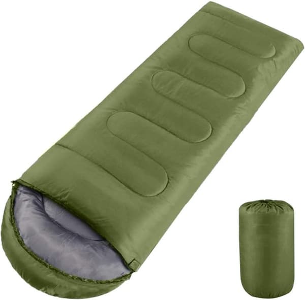 Vuxen sovsäck Lätt rektangulär kuvertdesign 3 säsonger för camping vandring bilcamping grön 180 x 75 cm Bobby Bearhug