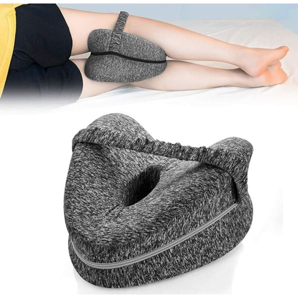 Grå ortopedisk kudde med memory foam för sidoslipare - Idealisk för sidoslipare - Stöder ben och knän CDQ