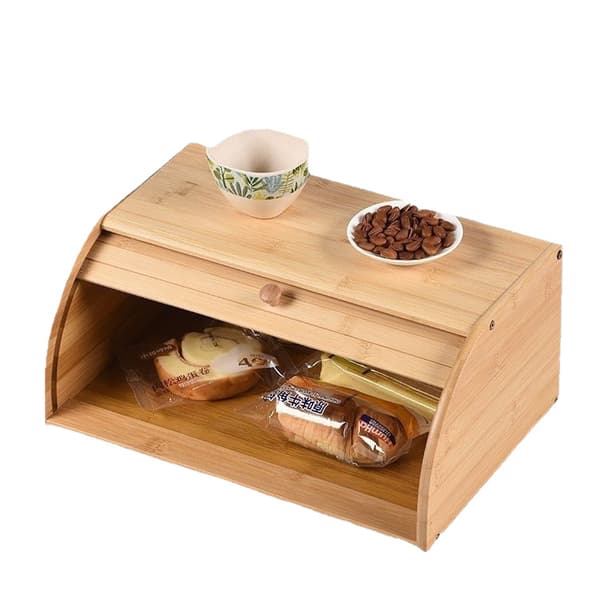 Brödlåda - Creative Home - Naturlig Bok - 38*26*16.5 cm - Rullock - Klassisk_tfrf