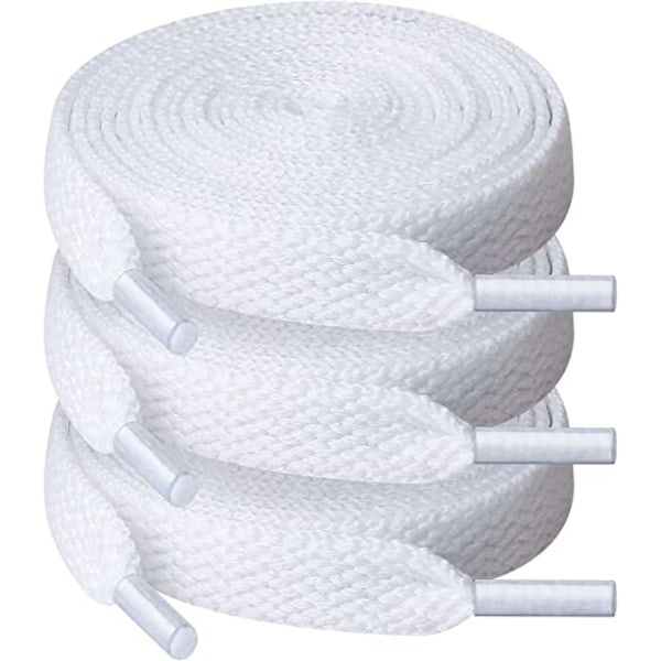 3 par skolisser, 10 mm brede flade skolisser til sneakers, Runni