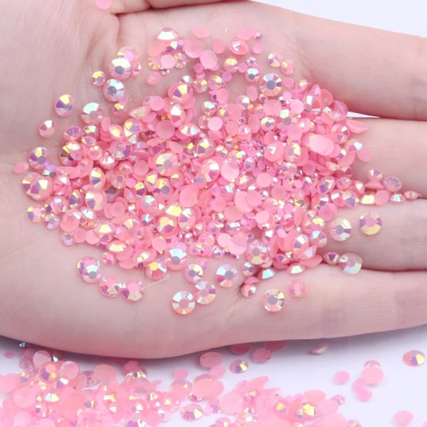 Negle Rhinestones 1000 stk 2mm Resin Rhinestones Flatback Runde Lim På Ikke Hotfix Sten Applikationer Til Håndværk DIY Neglekunst