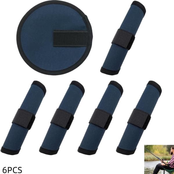 Pieces - Rod Protector for Artificial Baits - Rod Protector for Artificial Baits - Nylon Protector - for Safe Fishing - Blue - 15x15cm