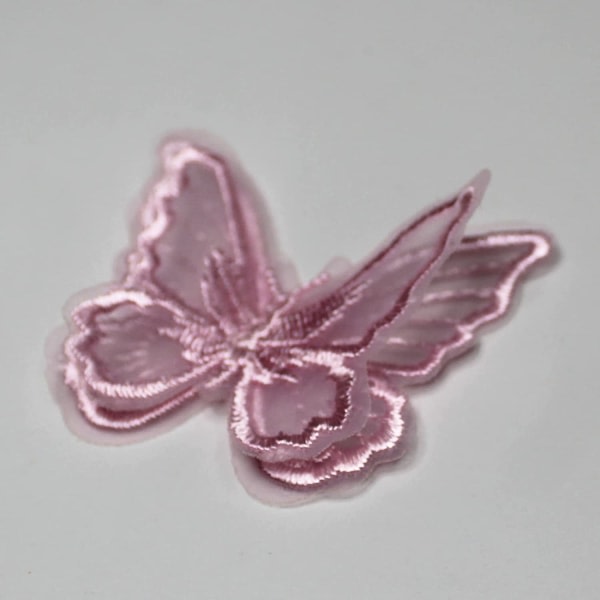 CDQ 20 stk Butterfly sy Patch sying DIY (lys rosa, 2,36 x 1,96 tommer)