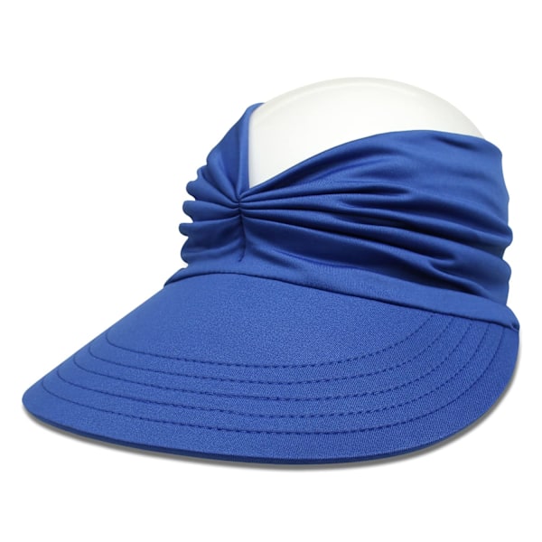 Dame solbeskyttelseskasket bred skygge UPF 50+ UV-beskyttelse sommer topless strandhat sammenfoldelig hurtigtørrende solskærm strand sportskasket marineblå navy blue