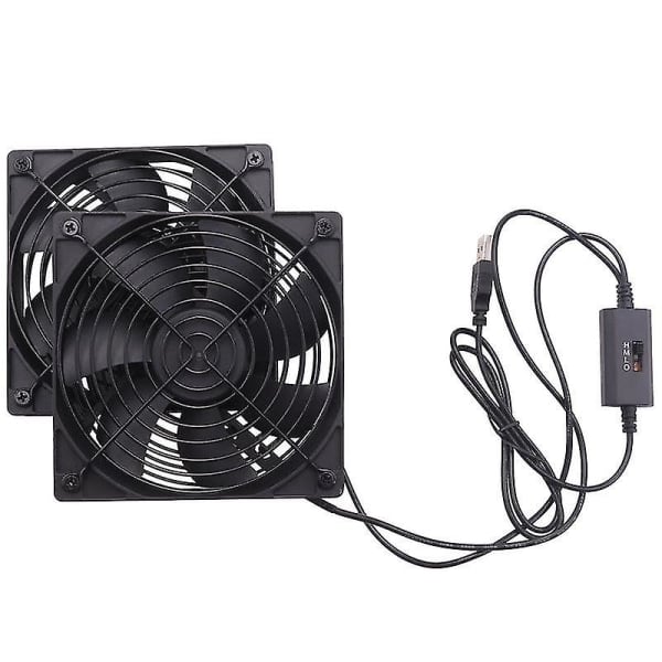 120mm 5V USB-drivna PC-routerfläktar med hastighetsregulator, högt luftflöde kylfläkt för routerläge [HK] Som visas As shown