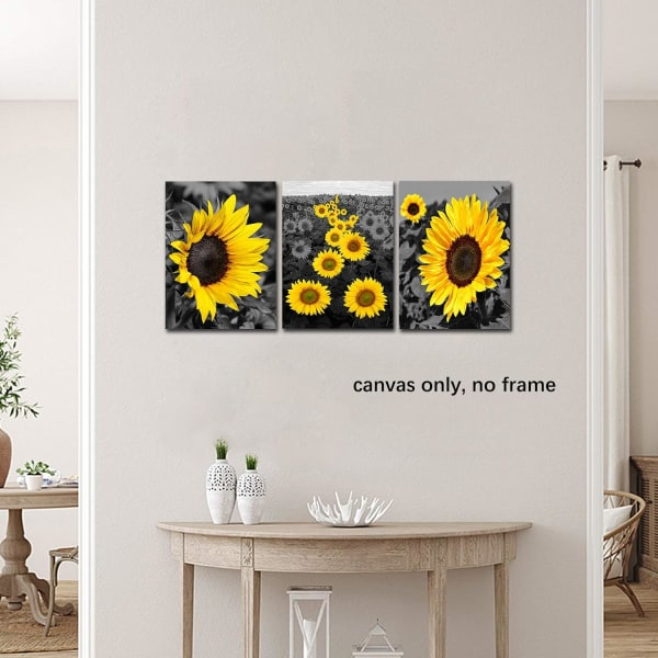 Auringonkukkakoriste Canvas-taulut - Golden Blossom Kukka Luonto Maisemakuva Rustiikkiset kodin sisustukset Kukkamaalaukset 12''x16'' Kehystämätön