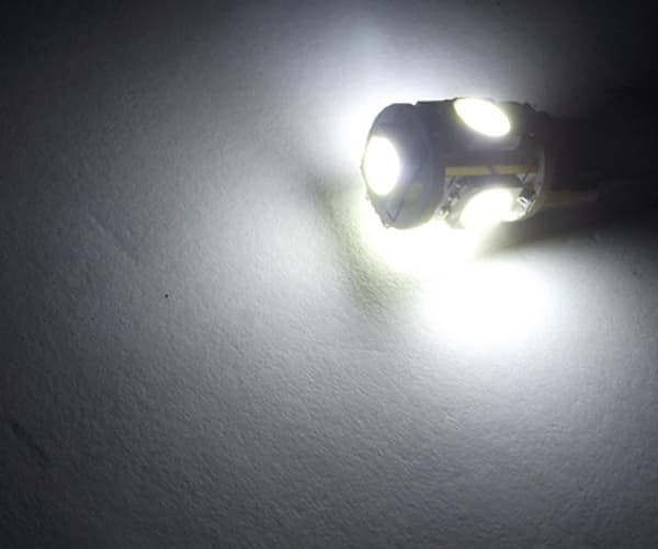 T10 W5W LED-lampor 6000K Vit 5 SMD5050 Chips Interiör Bilbelysning 12V 4-pack 6000k vit 4-pack