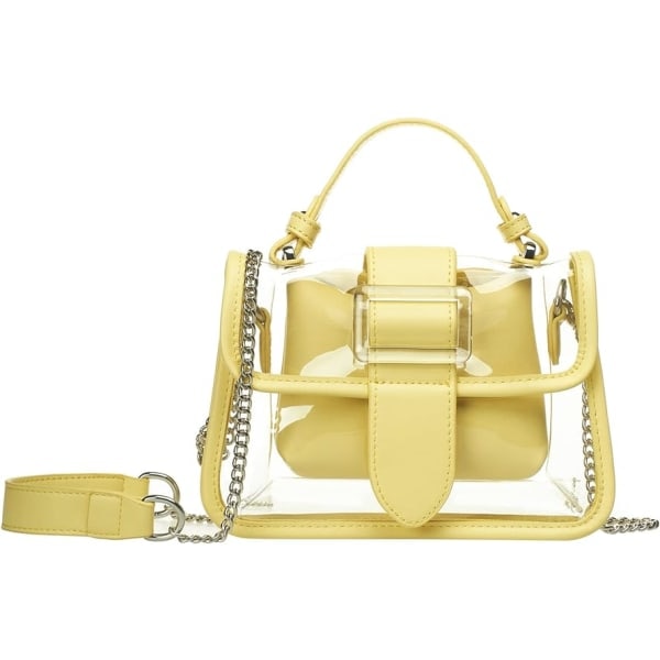 Läpinäkyvä olkalaukku Käsilaukku 2 in 1 Läpinäkyvä crossbody-laukku Jelly-käsilaukku