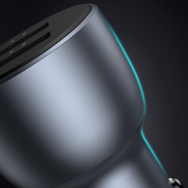 Ugreen Hurtiglader til bil 2x USB 36W Quick Charge SCP FCP AFC grå 0.047