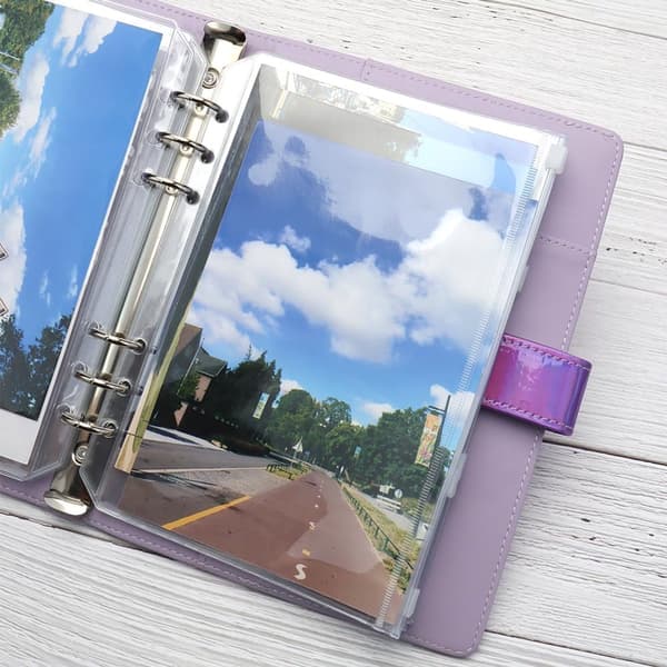 A5 Zipper Pockets 18 pcs - 21x15 cm - Transparent PVC - Waterproof - For 6-Ring Binders - Document Storage