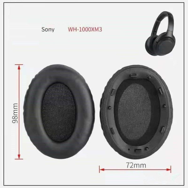 Sony WH-1000XM3 öronkuddar svart