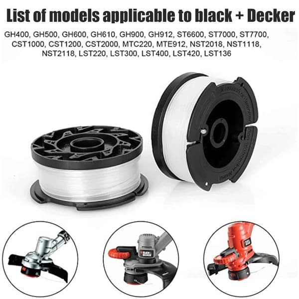Til Black & Decker Reflex GL430S, GL430SC, GL530, GL540 spoler 3 spolekapsler 1 stk blå 3+1+1 sæt